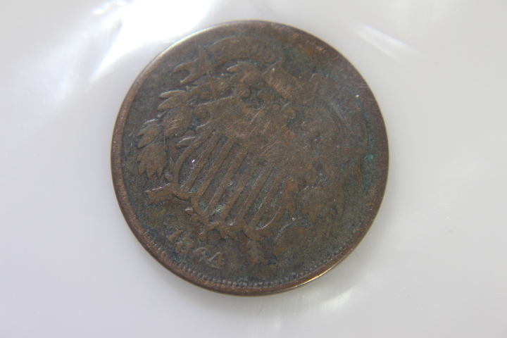 lot 82 image: 1-1864 2 Cent Peace