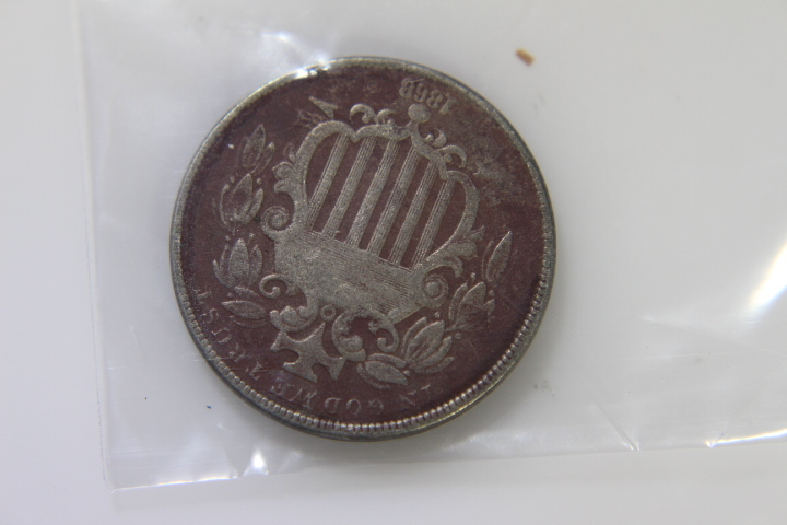 lot 83 image: 1- 1868 Shield Nickel  5C