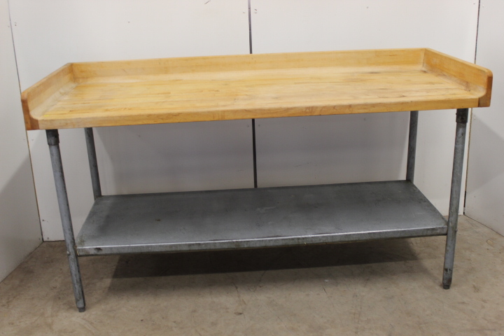 lot 54 image: 6 Butcher Block Bakery Table