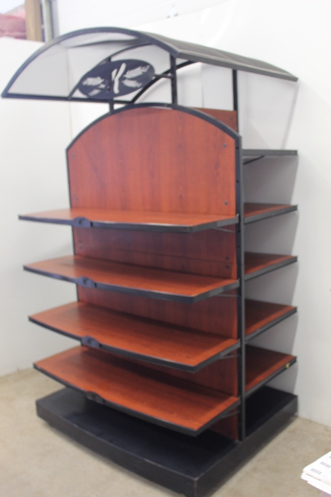 lot 62 image: Island Style Merchandising Store Shelf - ON CASTERS