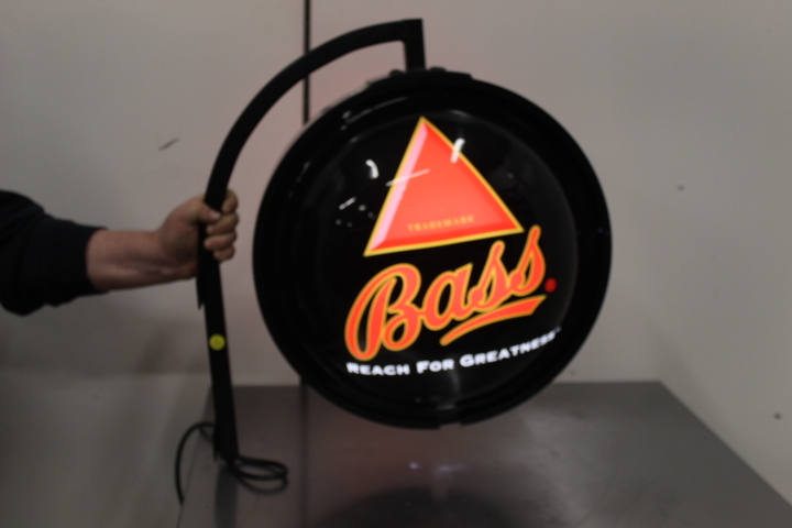 lot 107 image: Bass   lighted beer sign