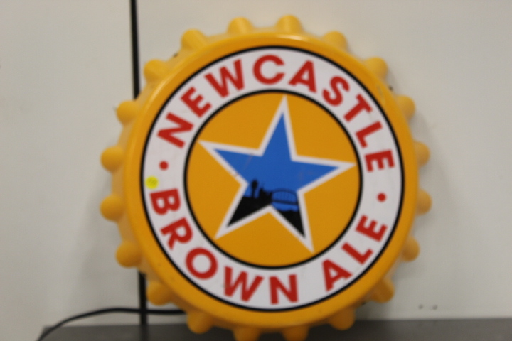lot 112 image: Newcastle Brown Ale  lighted sign
