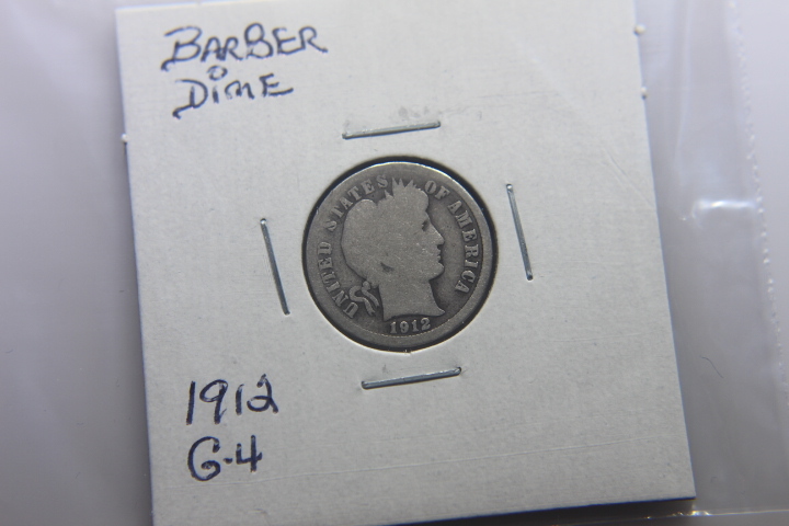 lot 116 image: 1912 BARBER DIME G-4  143
