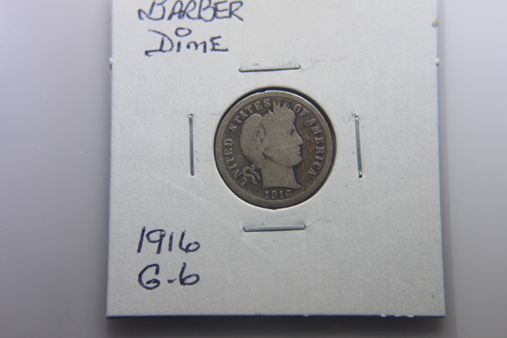 lot 119 image: 1916 BARBER DIME G-6   146