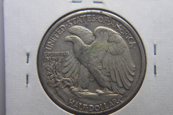 lot 21 image: 1944 D WALKING LIBERTY HALF DOLLAR 50c� VF-20 243