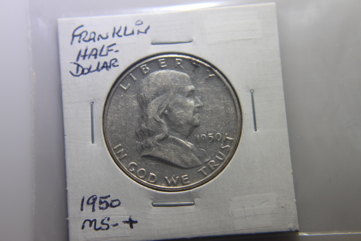lot 27 image: 1950 FRANKLIN HALF DOLLAR 50c MS-4  249