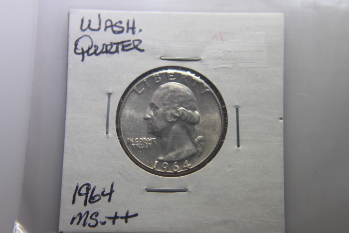 lot 40 image: 1964 WASHINGTON QUARTER MS- 219