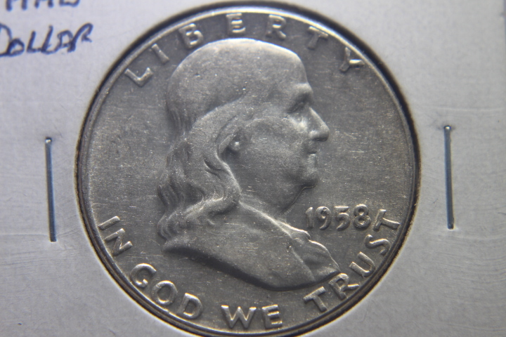 lot 28 image: 1958 FRANKLIN HALF DOLLAR 50c MS-4  249