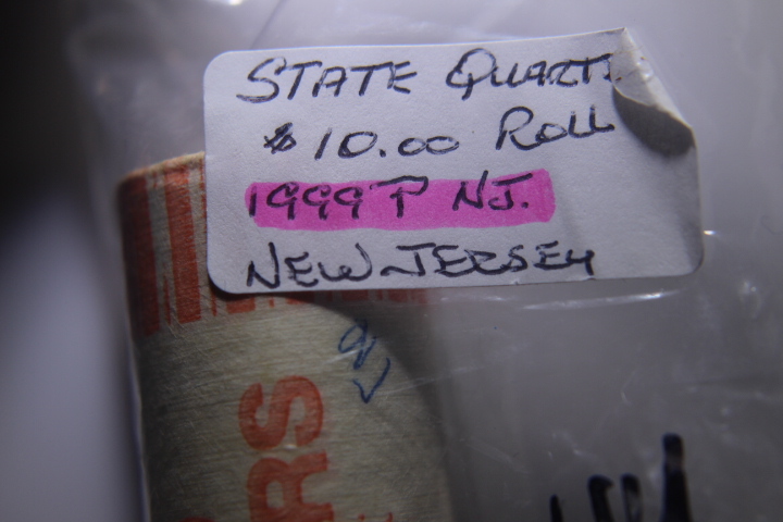 lot 44 image: 1999 P NJ STATE QUARTERS UNC IN BANK ROLL 223