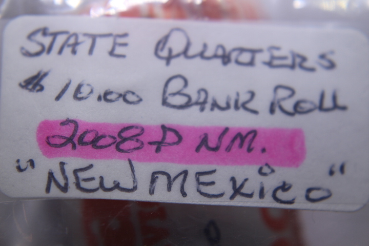 lot 46 image: 2008 P NM STATE QUARTERS UNC IN BANK ROLL 225