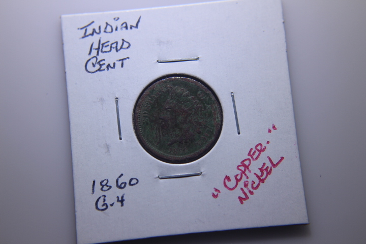 lot 48 image: 1860 INDIAN HEAD CENTS G-4 COPPERNICKEL� 5