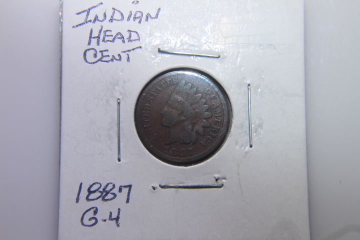 lot 51 image: 1887 INDIAN HEAD CENTS-BRONZE G-4 15