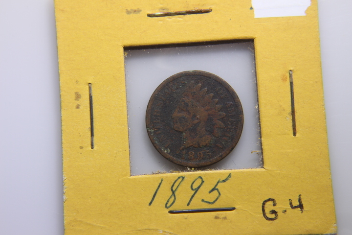 lot 59 image: 1895 INDIAN HEAD CENTS-BRONZE G-4 23