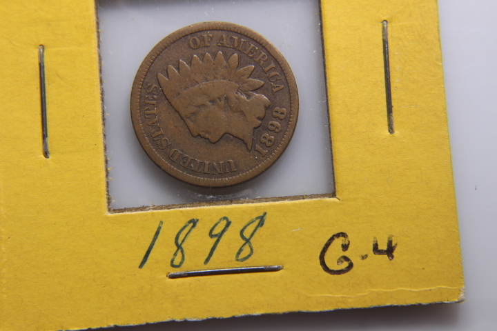 lot 62 image: 1898 INDIAN HEAD CENTS-BRONZE G-4 26