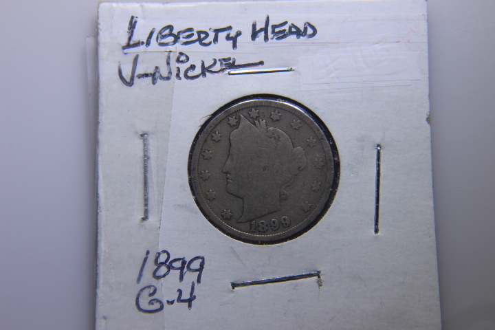 lot 66 image: 1899 LIBERTY HEAD V NICKEL G-4 45