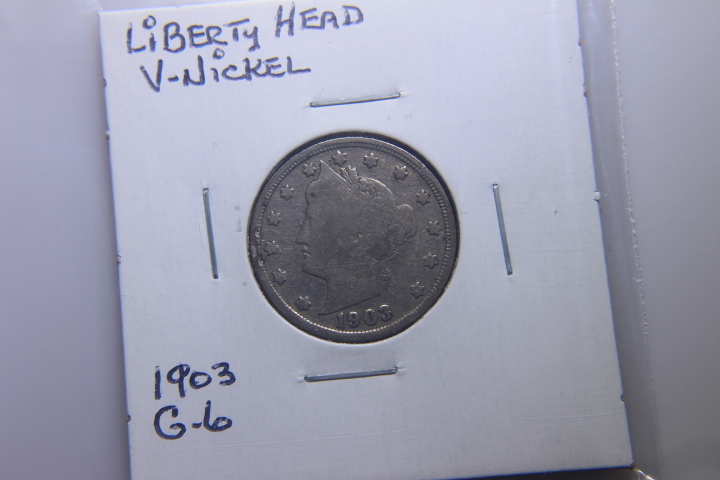 lot 70 image: 1903 LIBERTY HEAD V NICKEL G-6 49