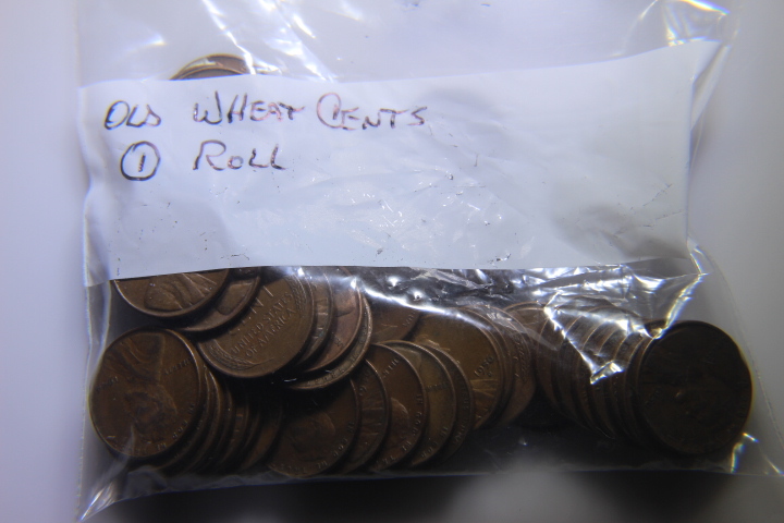 lot 72 image: 1 ROLL�LINCOLN WHEAT CENTS OLD��67 �