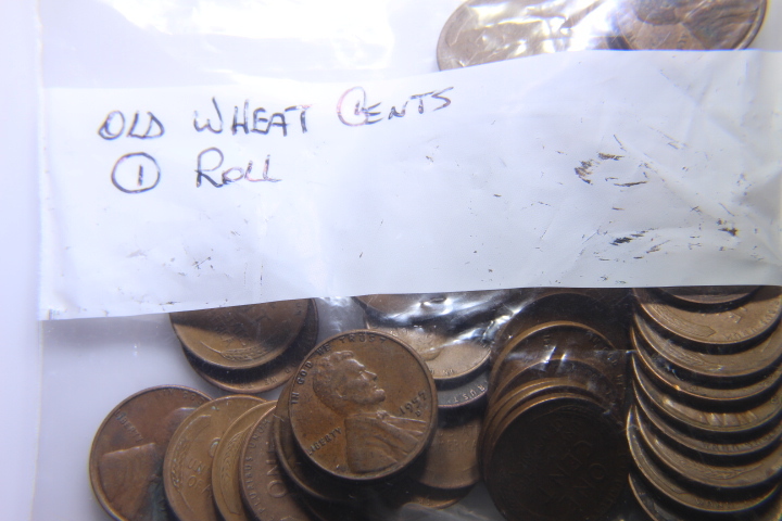 lot 73 image: 1 ROLL�LINCOLN WHEAT CENTS OLD��68 �