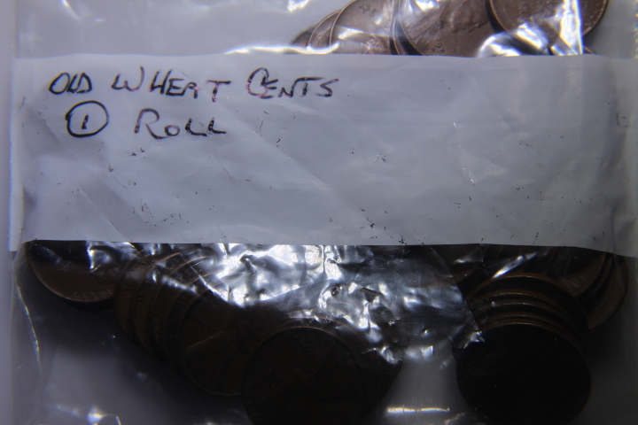 lot 76 image: 1 ROLL�LINCOLN WHEAT CENTS OLD��71 �