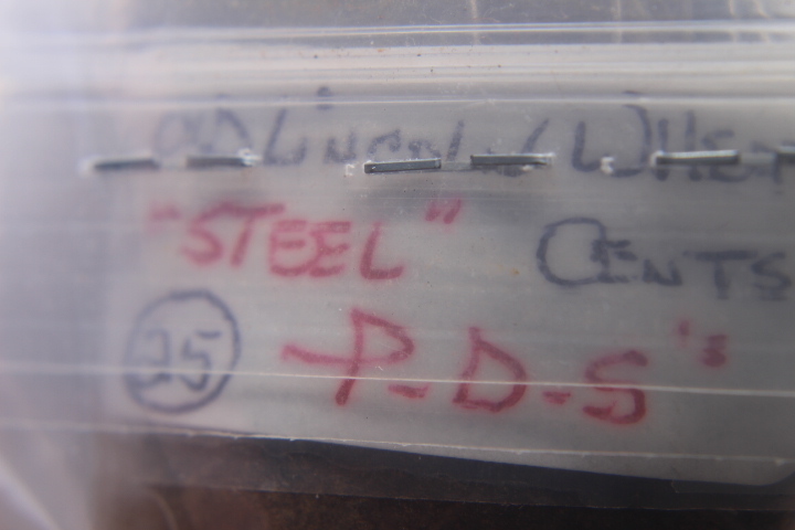 lot 85 image: 1943 P-D-S LINCOLN WHEAT CENTS STEEL 25 PACK� 89