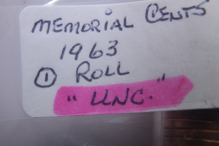 lot 88 image: 1963 P LINCOLN MEMORIAL CENTS UNC 96