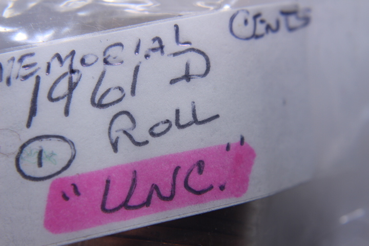 lot 89 image: 1961 D LINCOLN MEMORIAL CENTS UNC 95