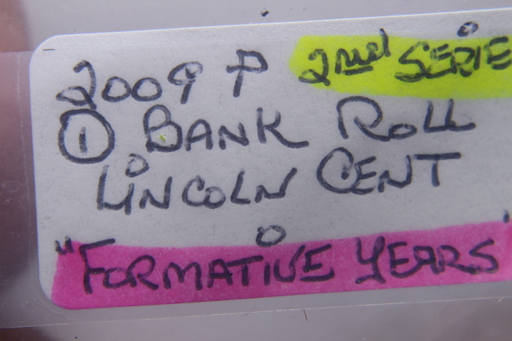 lot 93 image: 2009 P LINCOLN MEMORIAL CENTS FORMATIVE YEARS 2ND SERIES BANK ROLL 100
