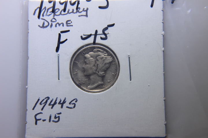 lot 136 image: 1944 S MERCURY DIME F-15   169