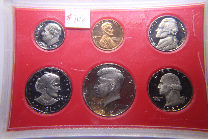lot 106 image: 1981 S PROOF SET  122