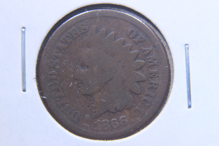 lot 50-B image: 1866 Indian Head Cent Penny G-4