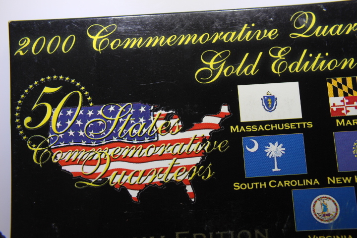 lot 108E image: 2000 State Quarters Proof Set GOLD  Item 318
