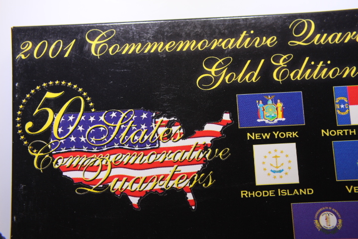 lot 108H image: 2001 State Quarters Proof Set GOLD