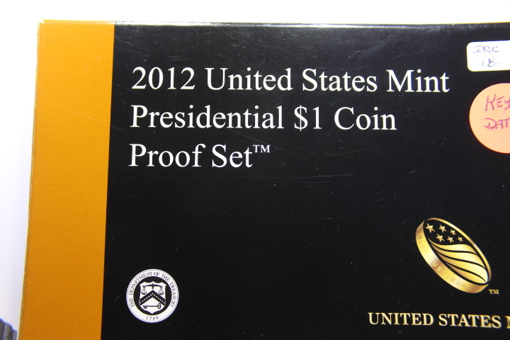 lot 108O image: 2012 S 4 Presidential Dollar Proof Set KEY DATE