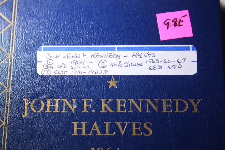 lot 98E image: JFK Half Dollars Silver 1 90% -5 40% 1964-1983 D Item# 315
