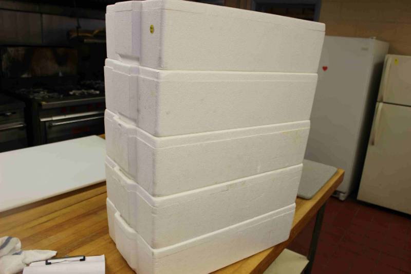 lot 427 image: Styrofoam Coolers for full pan