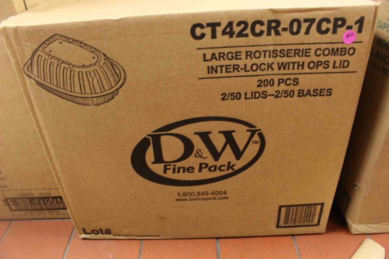 lot 411 image: Rotisserie Plastic Containers
