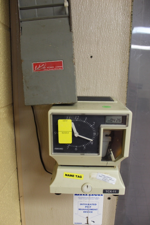lot 161 image: Time Clock with Card Holder