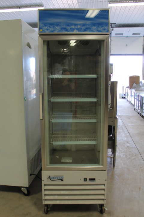 lot 18 image: 1 door glass freezer