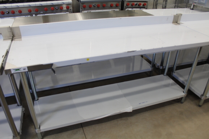 lot 33 image: Stainless Steel Table with Backsplash