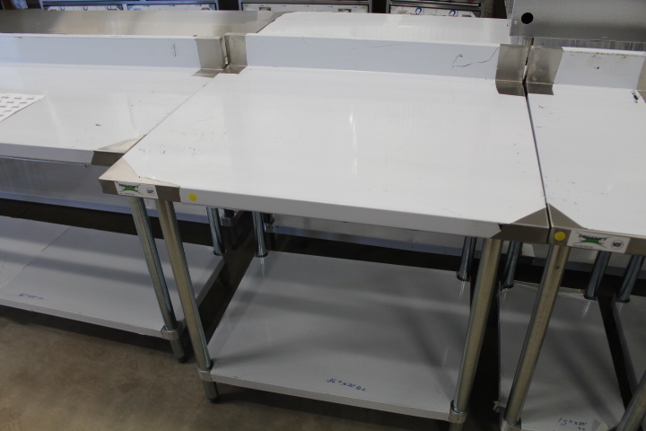 lot 34 image: Stainless Steel Table with Backsplash