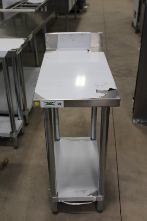 lot 35 image: Stainless Steel Filler Table with backsplash
