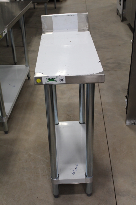 lot 36 image: Stainless Steel Filler Table with backsplash