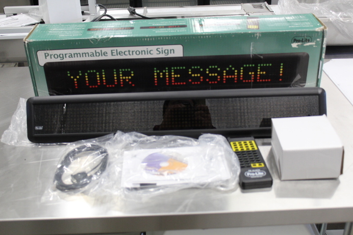lot 107 image: Programmable Electronic Message Board