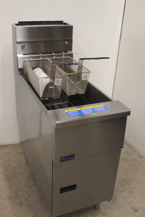 lot 19 image: Quality  All Stainless Steel  Gas FRYER by PITCO  -  Brand New
