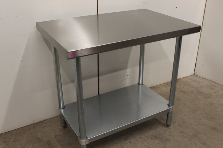 lot 79 image: 3 Stainless steel WORK TABLE - NEW
