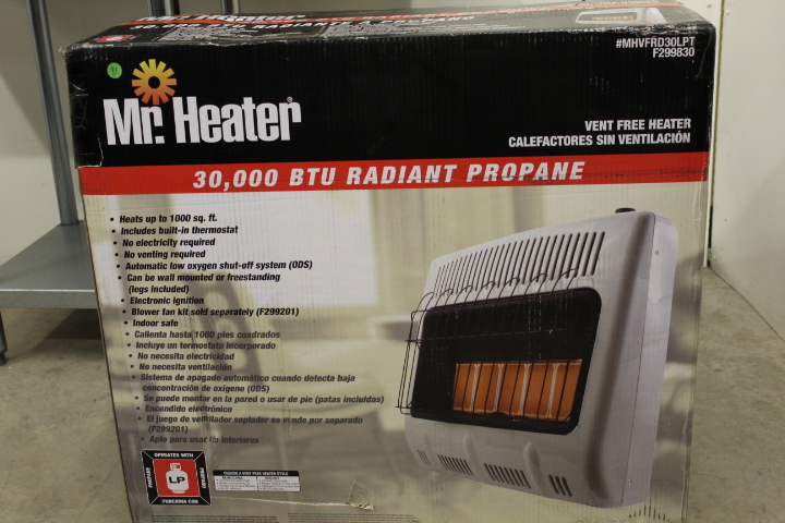 lot 91 image: Propane (LP) Gas Wall Heater - New in Box