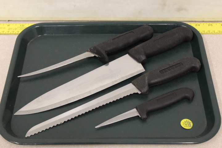 lot 126 image: 4 Piece Knife Lot - fresh sharpening