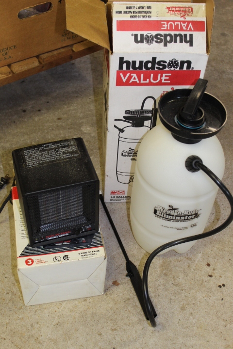 lot 82 image: Chemical Sprayer  and Small Heater Lot