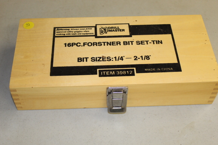 lot 88 image: Forstner Bit Set-Tin Set
