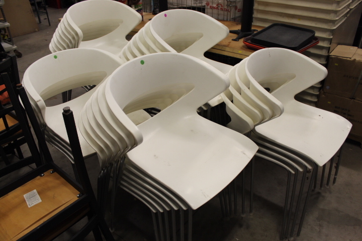 lot 92 image: Stacking Chairs